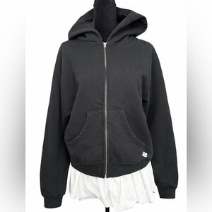 Akimbo Black Zip-Up Hoodie